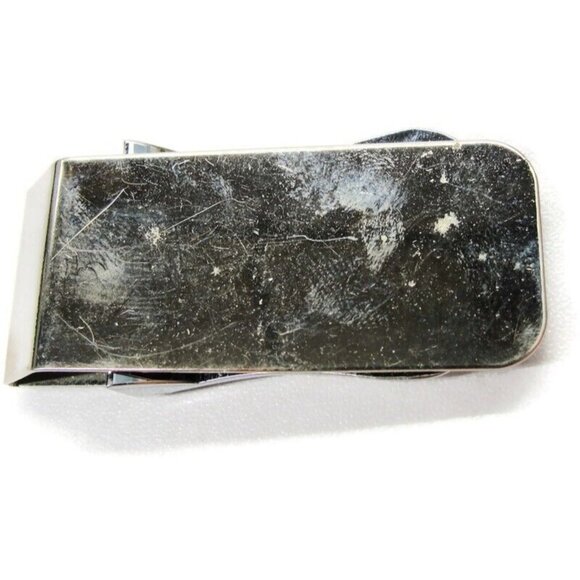 Money Clip Silver Tone Brushed Stainless Steel Wallet Credit Card Cash ID Holder - Picture 3 of 8